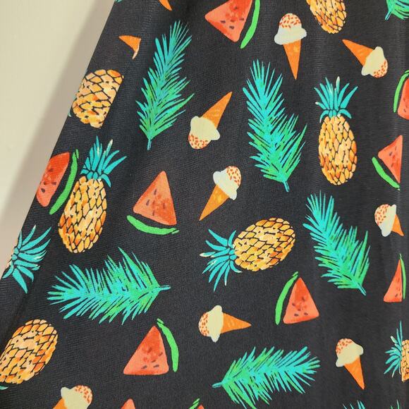 LuLaRoe ice cream, watermelon, pineapple summer print maxi skirt womans size 3XL - Picture 4 of 7